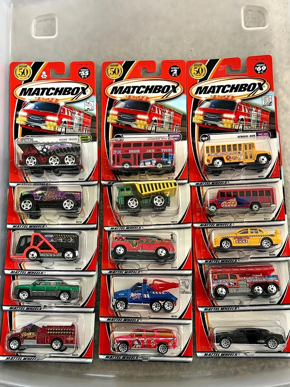 Matchbox 50th Anniversary Mattel Wheels Assortment 15-Piece Set